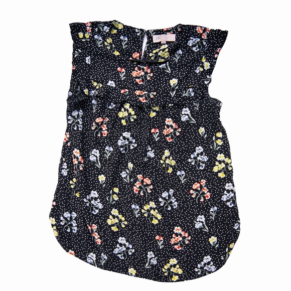 Philosophy Black and Floral Sleeveless Blouse - Picture 1 of 6